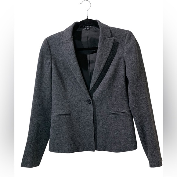Theory Andy/Albers Gray Wool Blend Blazer/Jacket - Picture 1 of 8